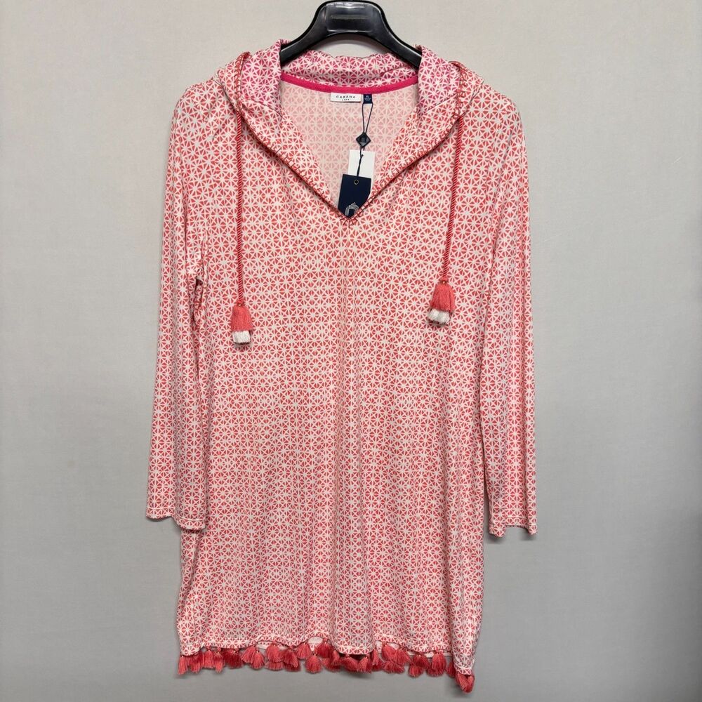 NWT Cabana Life Women Coral Gables Hooded Cover Up Dress XL X-Large D136 -17
